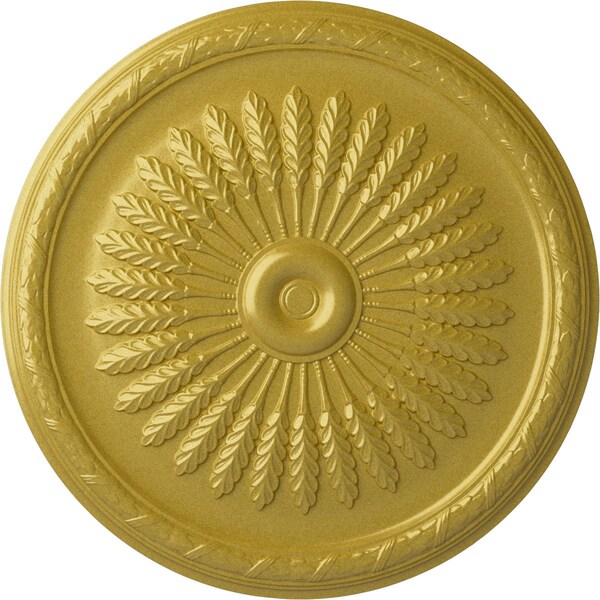 Ekena Millwork Juniper Ceiling Medallion (Fits Canopies up to 7"), Hand-Painted Rich Gold, 36"OD x 1 1/2"P CM36JURGS - main